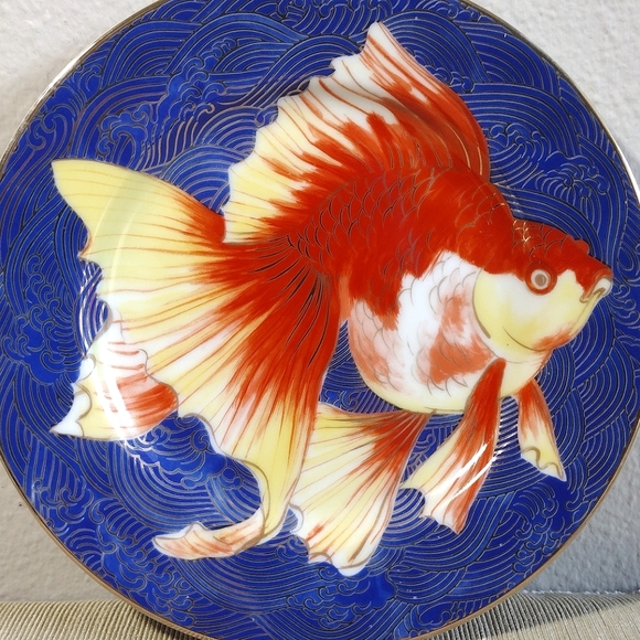 Nantucket Collage Andrea by Sadek - Goldfish Plate - Jered Holmes 7.5" - Picture 3 of 7